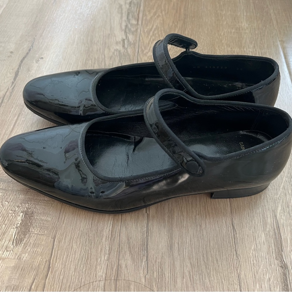 SAINT LAURENT Patent leather Mary Jane Flats Shoes size EUR 36 - Picture 5 of 8